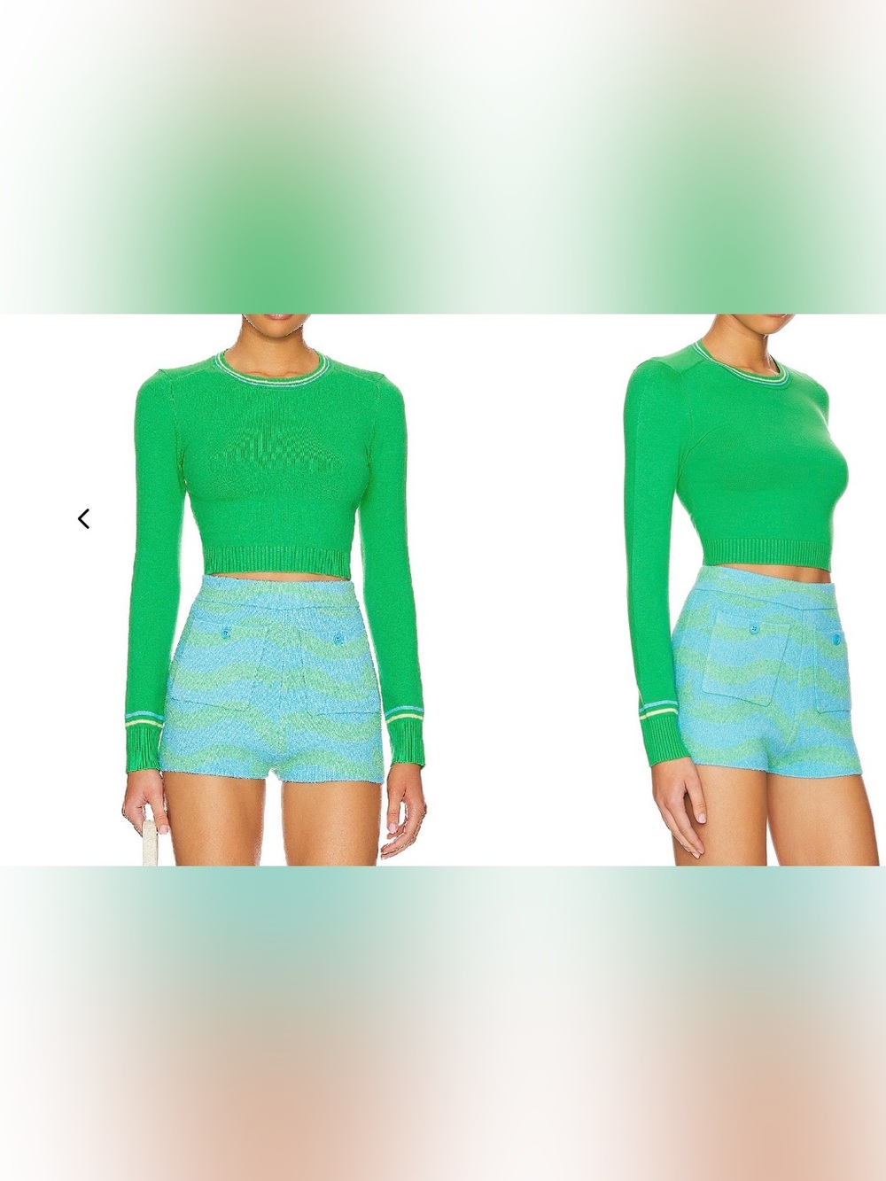 JoosTricot Cropped Green Sweater